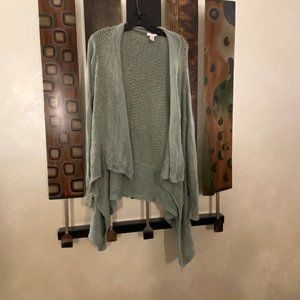 Chico's Green Unstructured Long Cardigan, Size 3 (L)